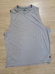 prAna Tank Top Men’s L Gray Organic Cotton Sleeveless Casual Basic Tee