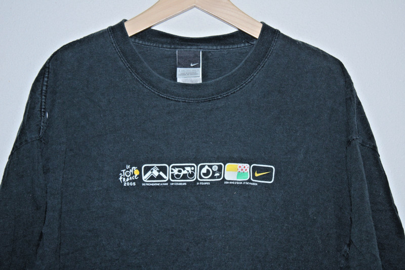 Nike 2005 le Tour de France Mens Cycling Bicycle T-Shirt XXL 52" Chest 30" T2B ~ gallery
