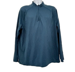 Rhone 1/4 Zip Henley Shirt XL Blue Long Sleeve Gorp Core Stretch Technical Hike