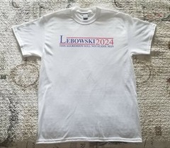Big Lebowski Dude for President 2024 Election T-shirt Brand New Size S M L XL