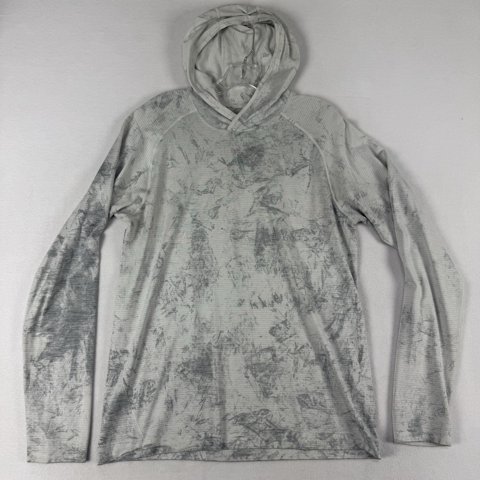 Lululemon Fast Free Hoodie Mens Large Vapor Gray Running Shirt Reflective Gym gallery