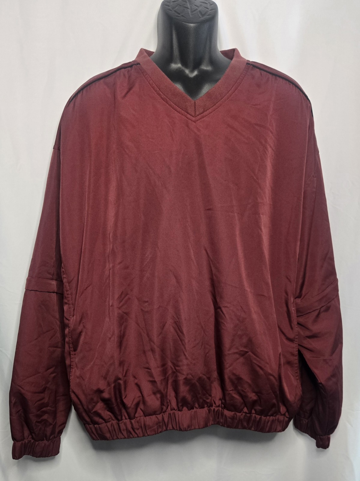 Pro Tour Golf Mens Convertable Long Sleeve Pullover Burgundy Size XL warm EUC gallery