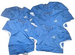 x5 Adidas Mens Primeknit A1 DQ3447 Football Jersey Light Blue White 2-L & 3-XXL