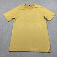 Lululemon Shirt Mens Small Gold Metal Vent Tech Short Sleeve Activewear Gym