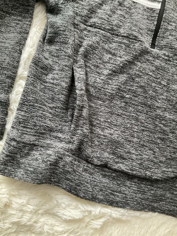 adidas Boys M Heathered Gray 1/4 Zip Stand Collar Activewear Pullover gallery