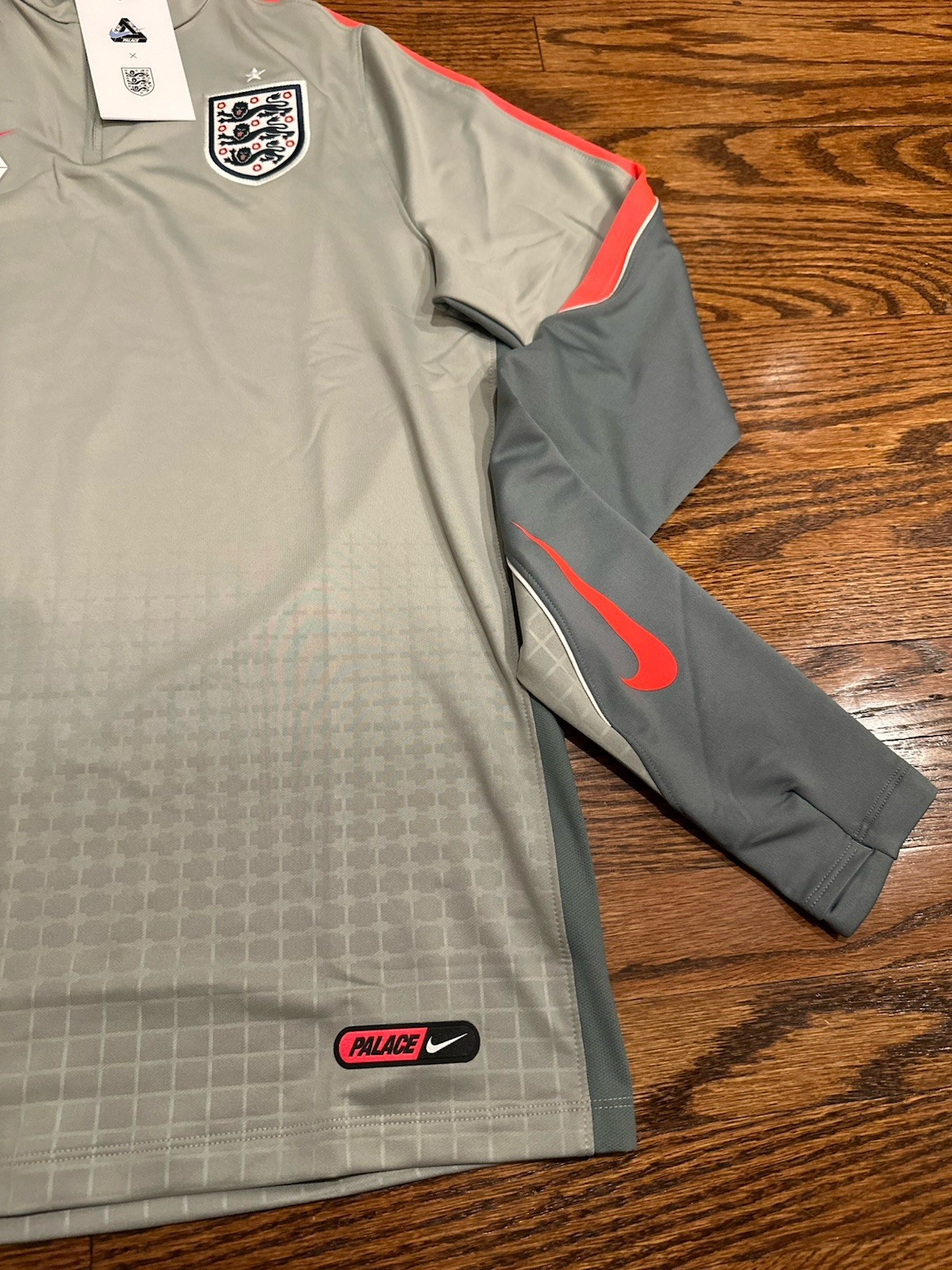 Nike x Palace England Strike Training Drill Top Mens Medium Pewter Grey IM3229 gallery