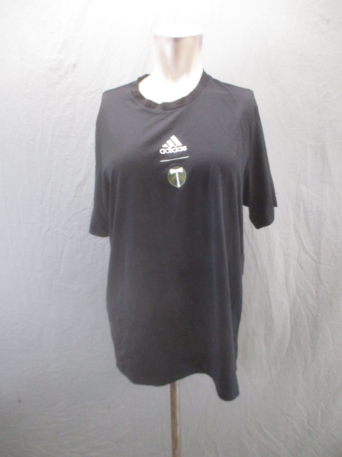 ADIDAS Size L Mens BLK Crew Neck Short Sleeve Athletic T-Shirt Creator Tee 213 gallery
