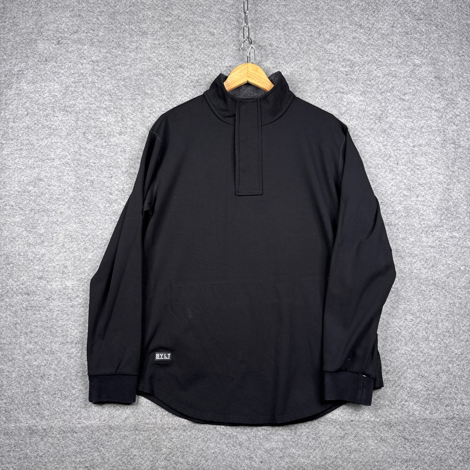 Bylt Elite Fairway Pullover Jacket Mens Large L Black Performance Golf gallery