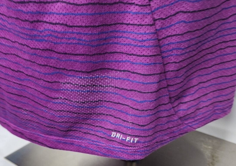 Nike Tailwind Running Shirt SZ L Men's Striped 872018 Berry Blue Training gallery