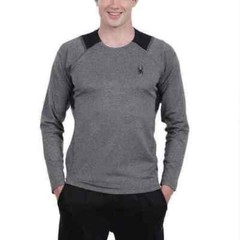 Spyder Men’s Active Long Sleeve Shirt Moisture Wicking 4-Way Stretch Reflective