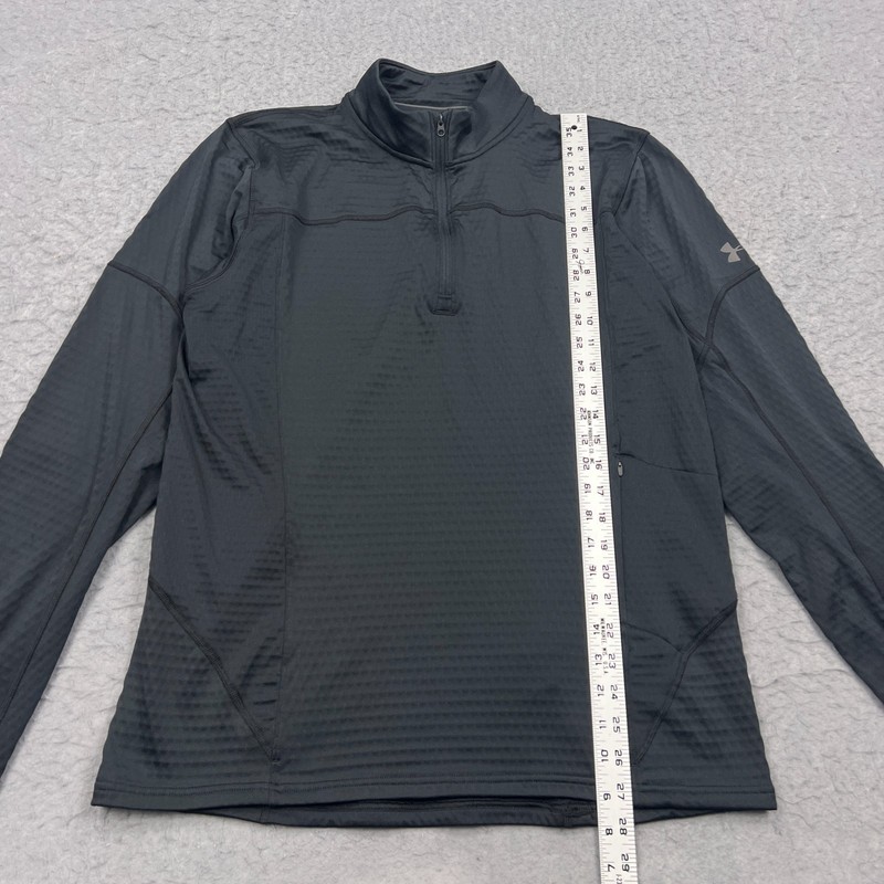 Under Armour Spectra 1/4 Zip Pullover Men's XL Black Coldgear Thermal Base Layer gallery