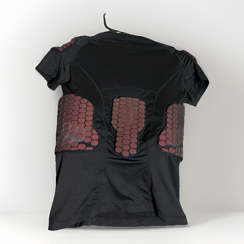 Nike Pro Combat Padded Compression Shirt Mens Medium Dri Fit Black Red Football gallery