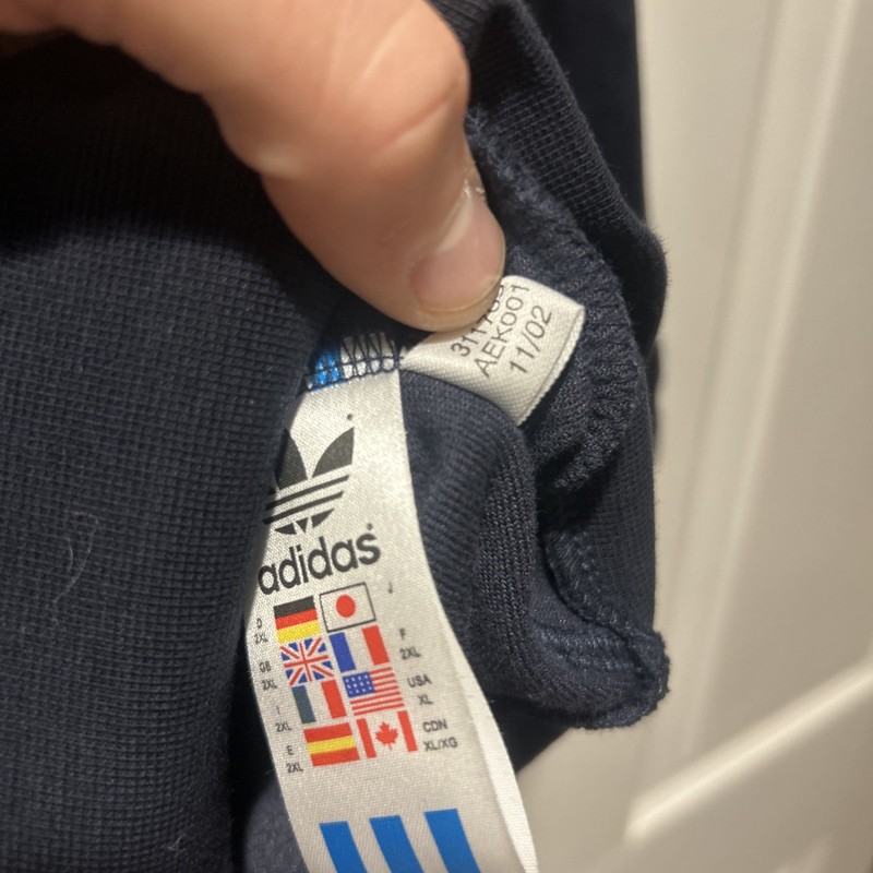 Adidas Mole Velour Track Top Jacket Navy Blue Size XL New Y2K (2002) gallery