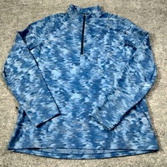 Lululemon Surge Warm Shirt Mens XL Blue 1/2 Zip Rulu Data Rush Long Sleeve