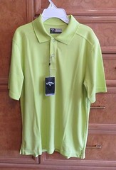 Men’s Callaway opti-dri golf polo shirt size S lime green brand new NWT $70