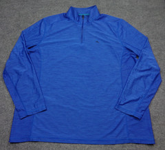 Tommy Bahama Island Zone 1/4 Zip Mens XL Blue Pullover Golf Performance Wicking