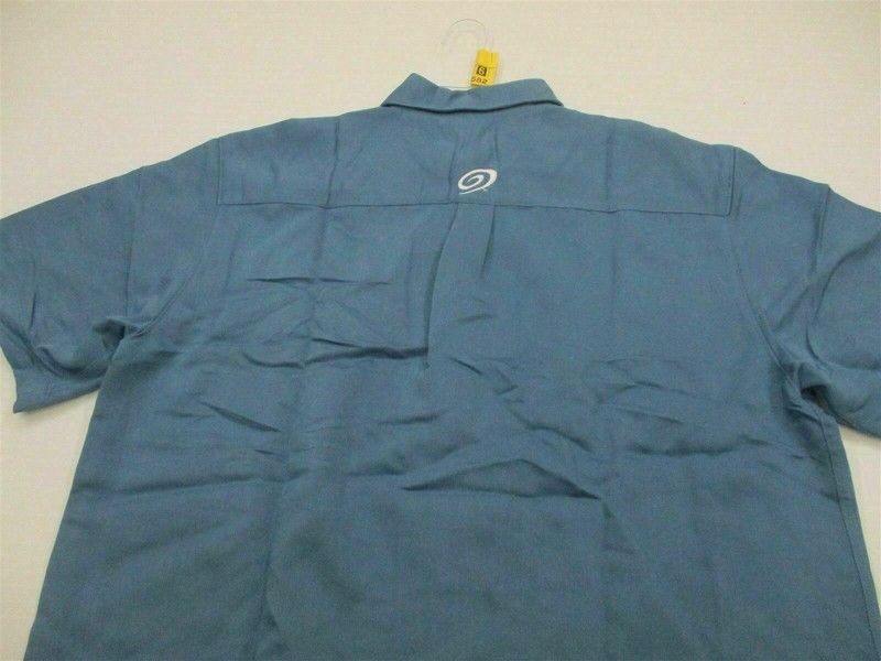 DEVON & JONES Shirt Men's Size L Button-Up NAUTILUS Blue Short Sleeve gallery
