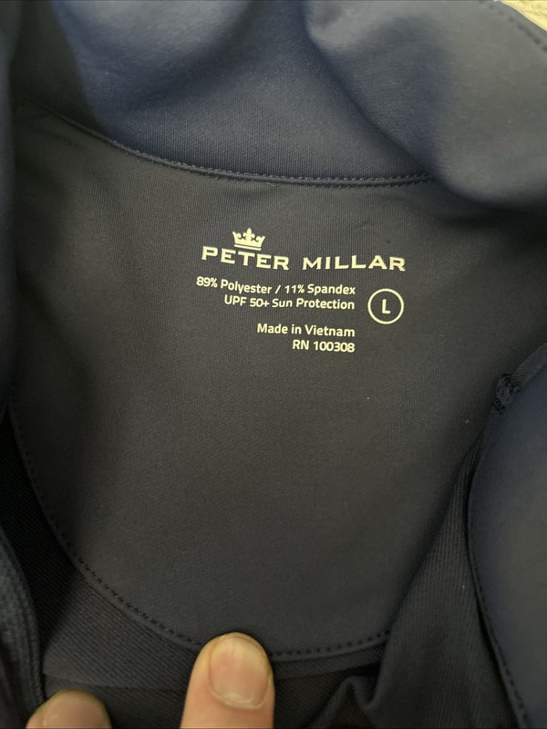 Peter Millar Apple Performance Stretch Quarter Zip Golf Pullover Women’s Large? gallery
