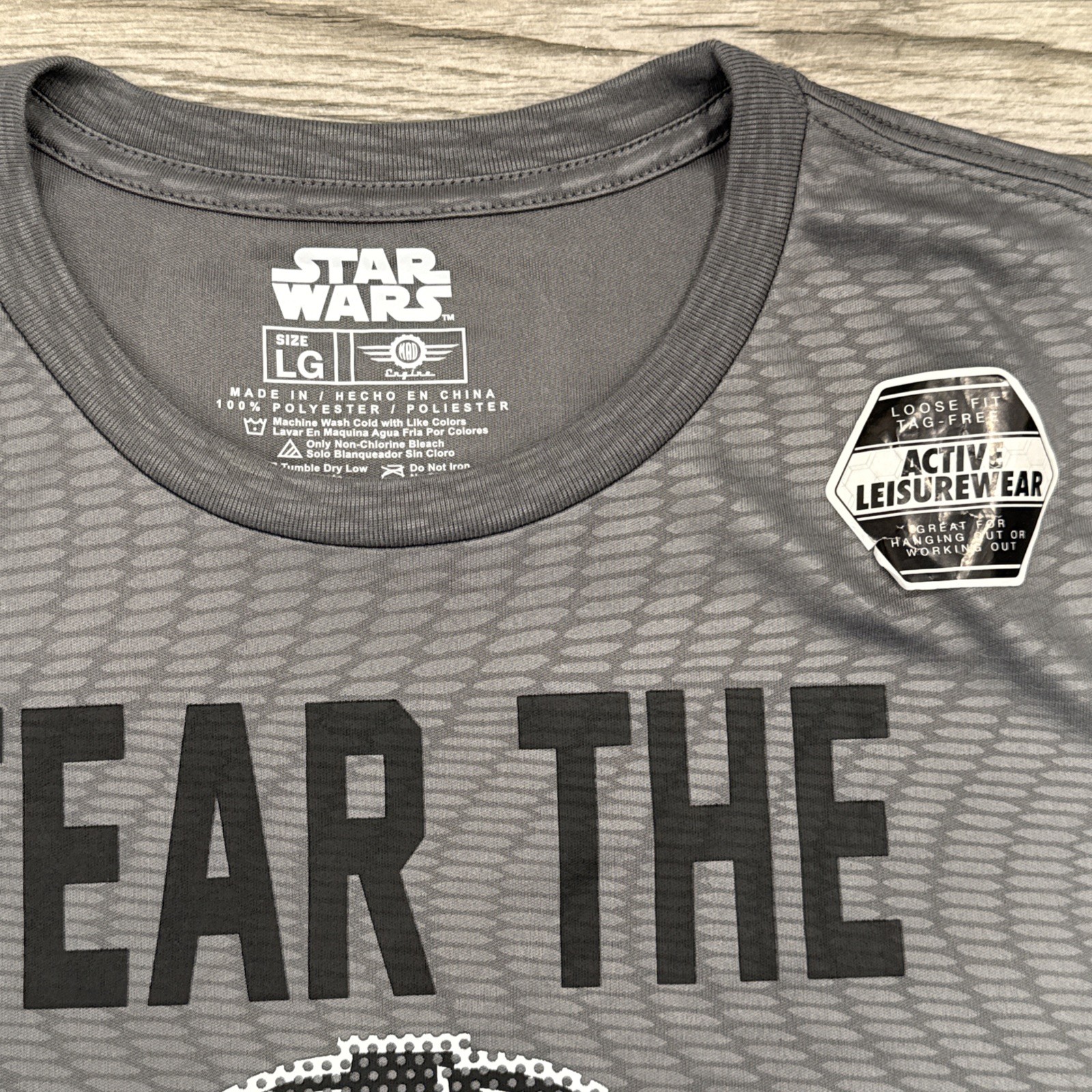 2016 Star Wars Darth Vader Fear the Dark Side Performance T-Shirt Size Large gallery