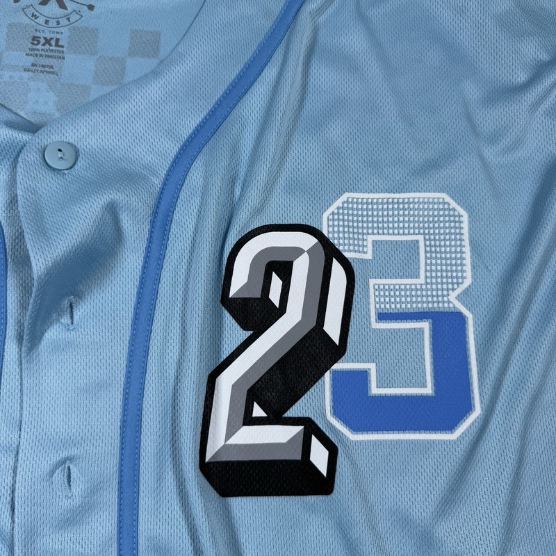 Michael Jordan East West Legendary #23 Men's Carolina Blue 5XL Baseball Jersey gallery