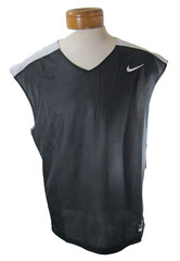 NWT Nike Mens Pinnie Reversible Lacrosse Tank Top Jersey L Anthracite/White