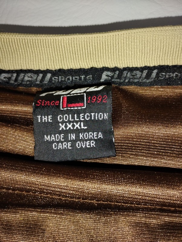 Vintage 90s Y2K FUBU Sport Football Jersey XXXL Brown Cream Streetwear Hip Hop gallery
