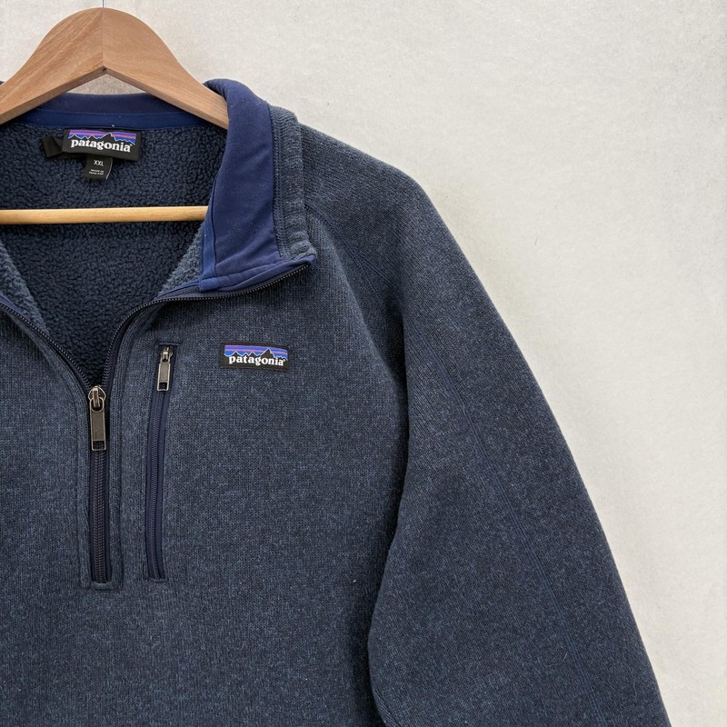 Patagonia Better Sweater 1/4 Zip Fleece Pullover Mens 2XL Blue Hiking Outdoor gallery
