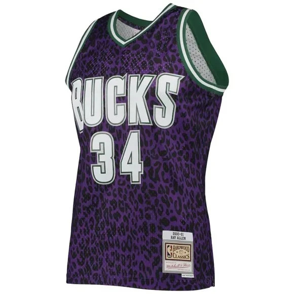 Mitchell & Ness Bucks Ray Allen Wild Life Swingman Jersey 2000-01 Men's X-Large gallery