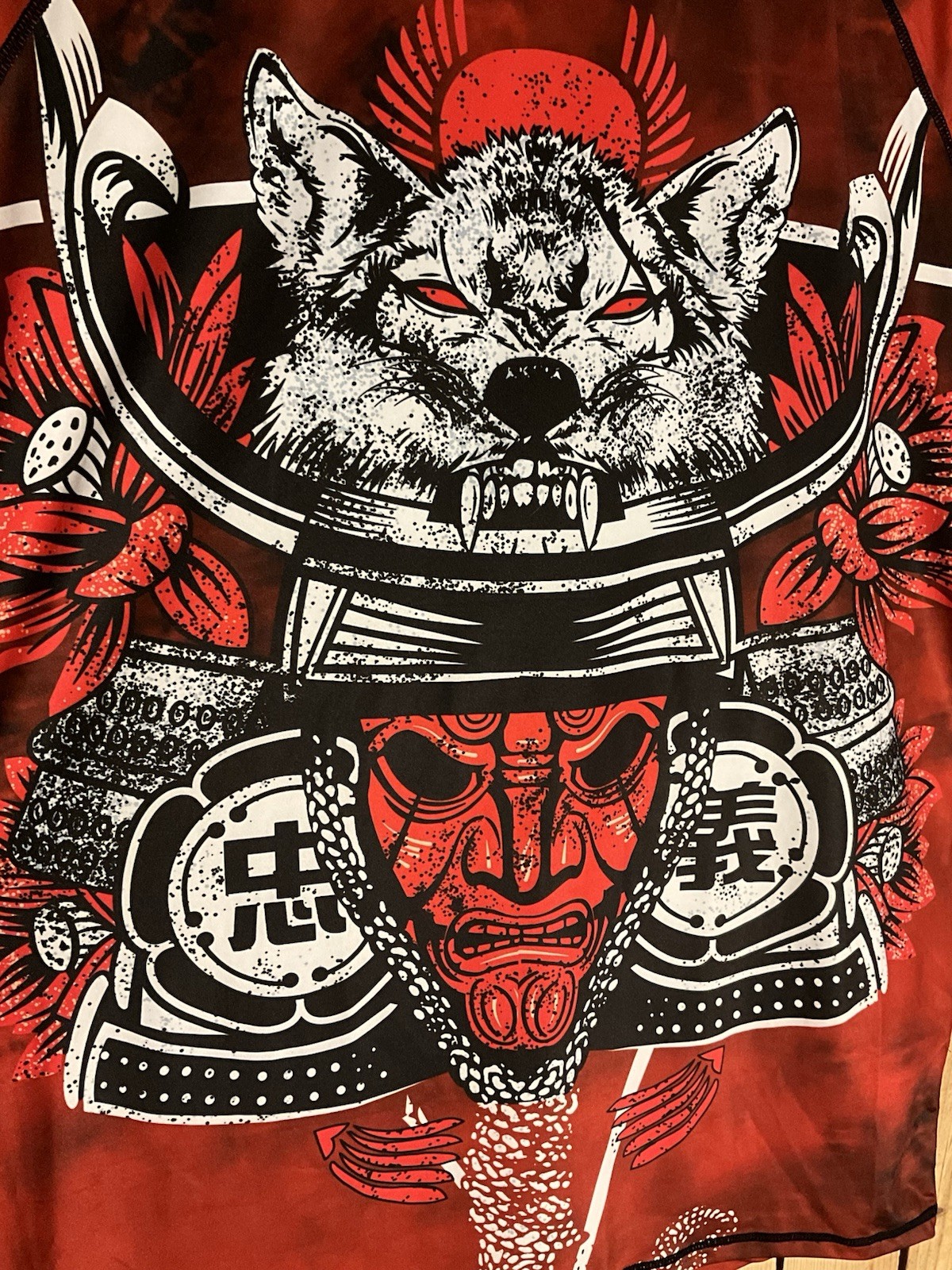 Lafroi Warrior Burst Wolf Shogun MMA Compression Shirt BJJ Rash Gaurd Men’s XXL gallery