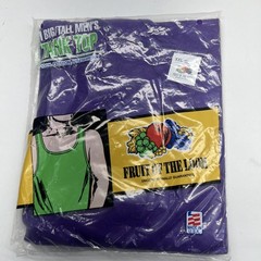 Vtg Nwt Fruit of the Loom Men’s Tank Top Purple 2XL 100% Cotton Made USA 1991