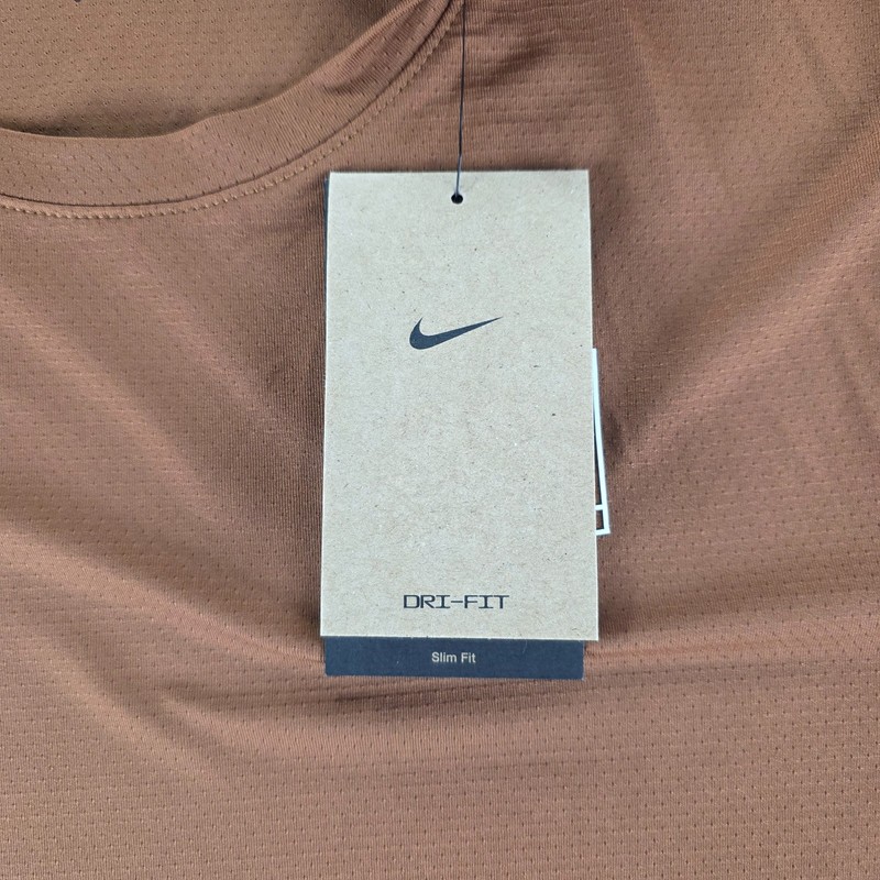 Nike Court Dri-Fit Advantage Tennis Shirt FZ6910-281 Brown Heritage - New XL gallery