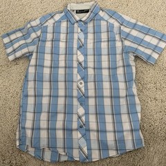 Under Armour UA Shirt Mens Large HITCH Button Up Woven Fishing Blue Plaid