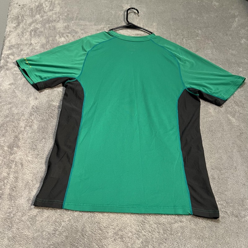 Nike Livestrong Dri-Fit Shirt Mens Large Green Black Running Athletic Tee gallery