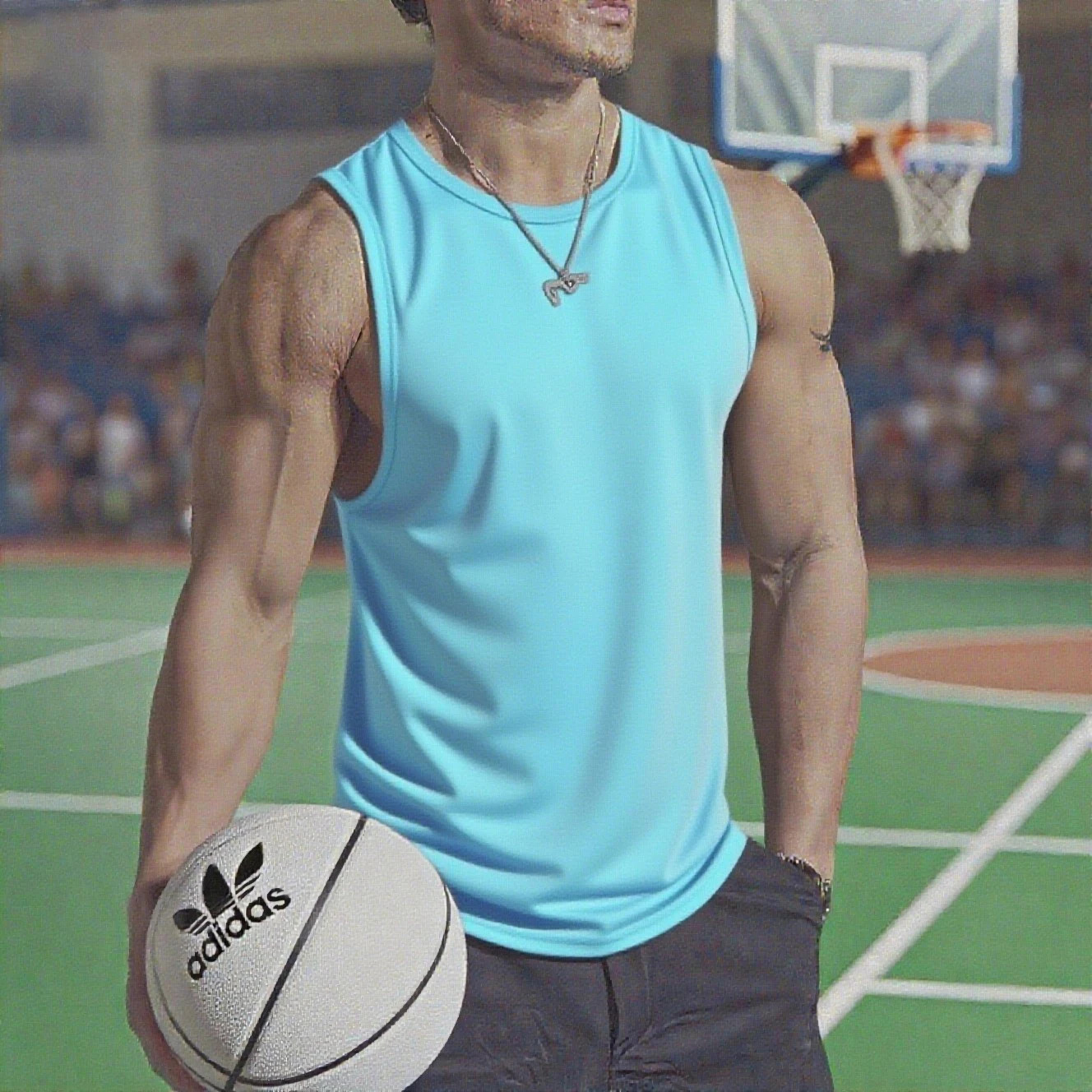 Summer Men's Gym Tank Top Fitness Training Clothing Quick-drying Loose. gallery