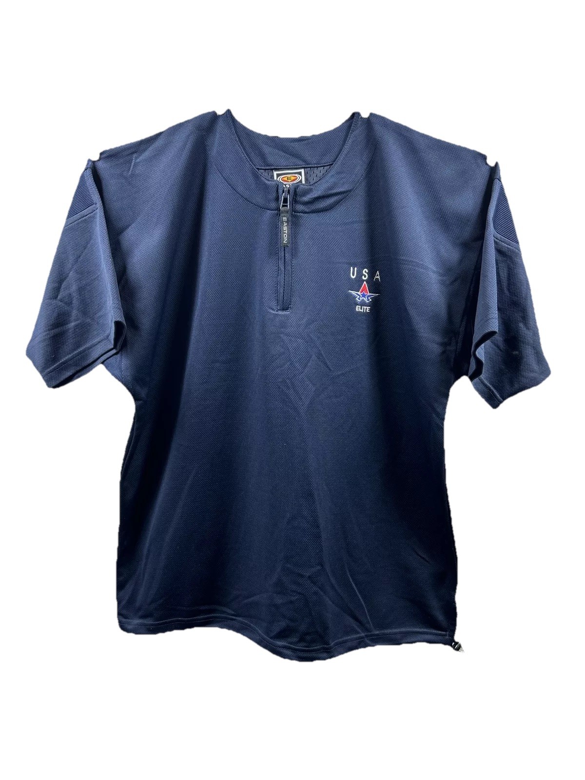 Easton USA Elite 1/4 Zip Blue Practice Baseball Jersey Men’s Size M gallery