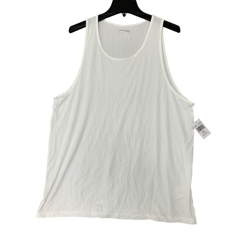 NWT3 2 Degrees Cool Men's L White Comfort Mesh Tank 3-Pack gallery