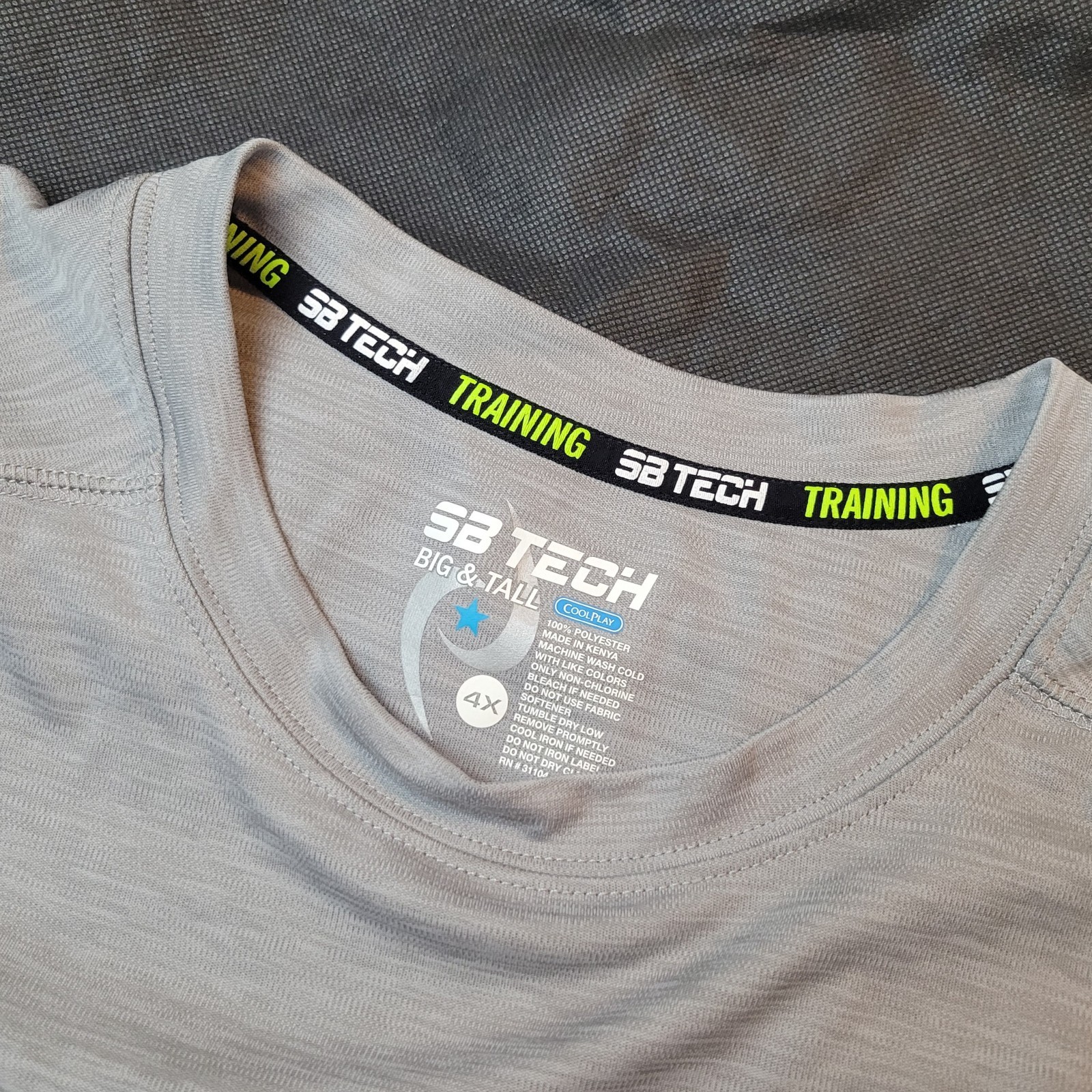 SB TECH Men's GRAY Athletic Top BIG & TALL reflective safety stamp size 4x gallery