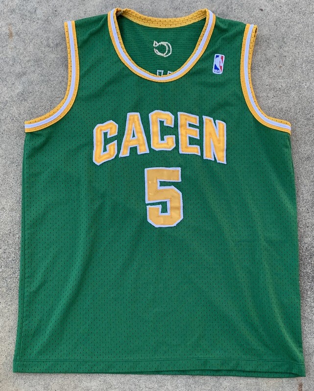 Basketball Jersey Front: CACEN 5 Back C SUICO 5 NBA Logo On Front gallery
