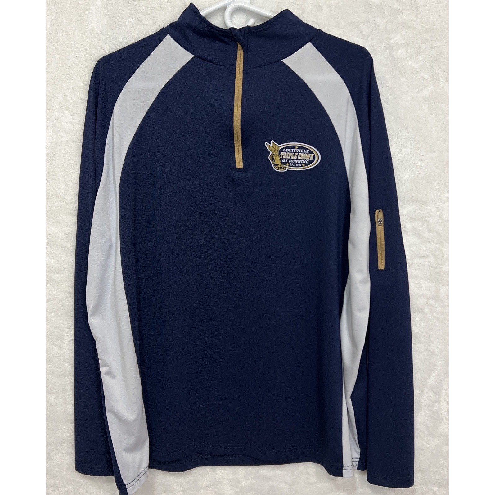 Ventures Endurance Louisville Triple Crown of Running Quarter Zip Pullover Navy gallery