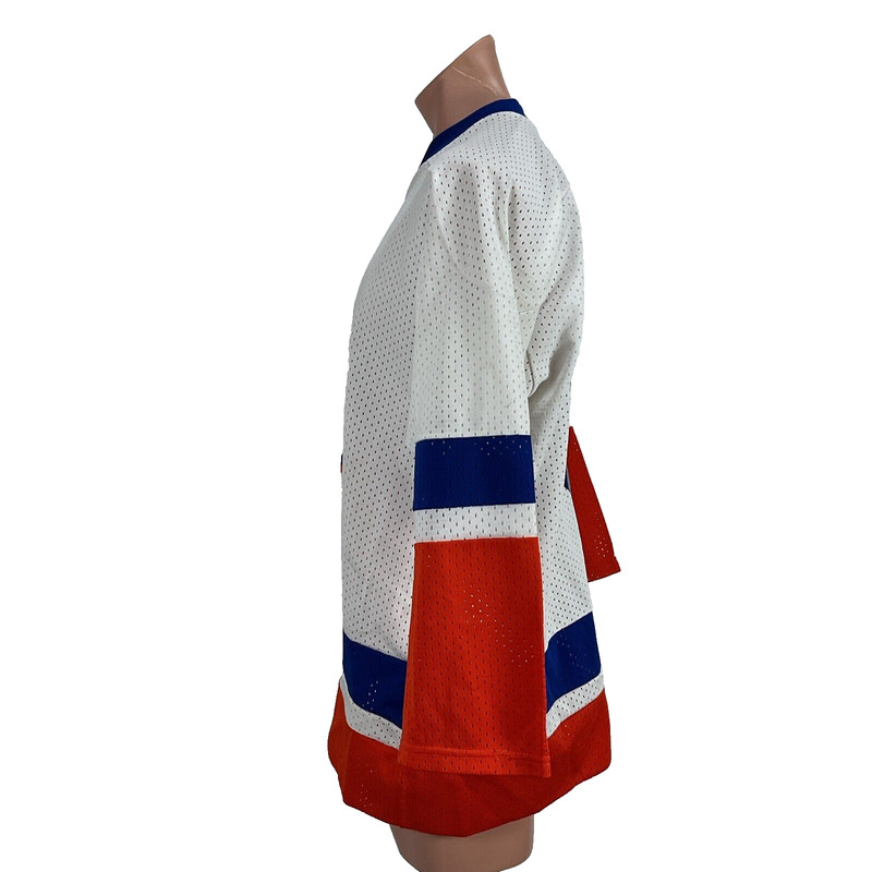 Vintage 90s Mesh Knit Nassau County Lions #16 OMAGE Hockey Jersey NWOT mens XL gallery