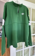 Nike New York Jets Therma Dri-FIT 1/4 Zip Mock Neck Pullover XXL Green