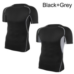 Athletic Mens Compression Top T-Shirt Short Sleeve Base Layer Workout Quick Dry