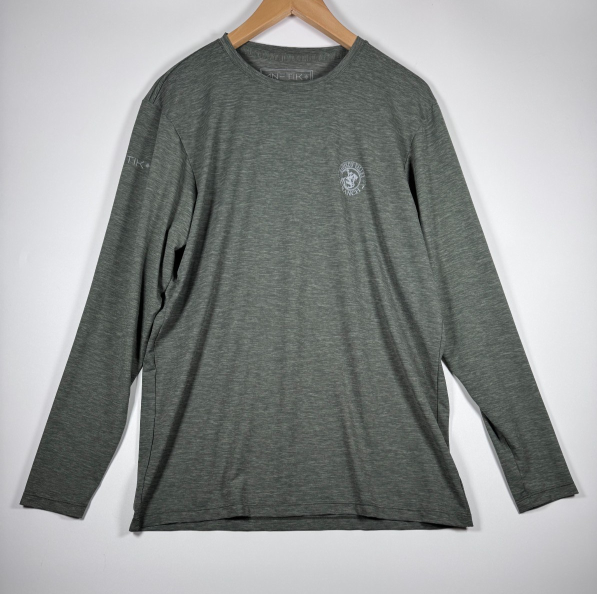 Anetik Performance Shirt Men Medium Green Long Sleeve Madison Valley Ranch UPF30 gallery