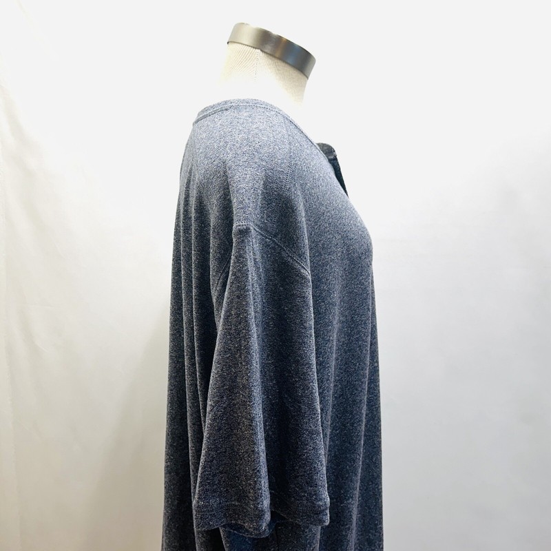 NEW APT. 9 Men Pullover Short Sleeve Crew Neck Partial Button Gray Shirt Sz 2XB gallery