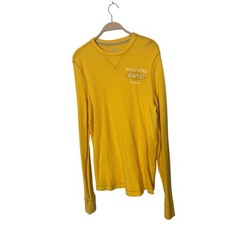Hollister “Newport Beach” Men’s Yellow 100% Cotton Thermal Shirt XL