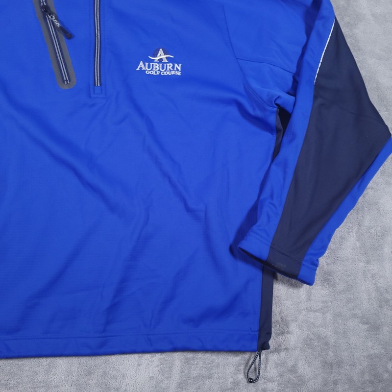 Zero Restriction Tour Series 1/4 Zip Pullover Mens Large Blue Black Auburn Golf gallery