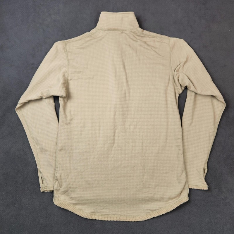 Peckham Gen III L2 Top Mens Medium Long Tan 1/4 Zip Grid Fleece Base Layer Shirt gallery