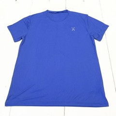 Athletic Shirt Mens Large Blue Short Sleeve Performance Running Training Tee