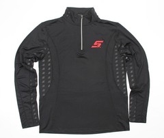 Snap-on Mens Black Quarter Zip Performance Long Sleeve Athletic Fit Size XL
