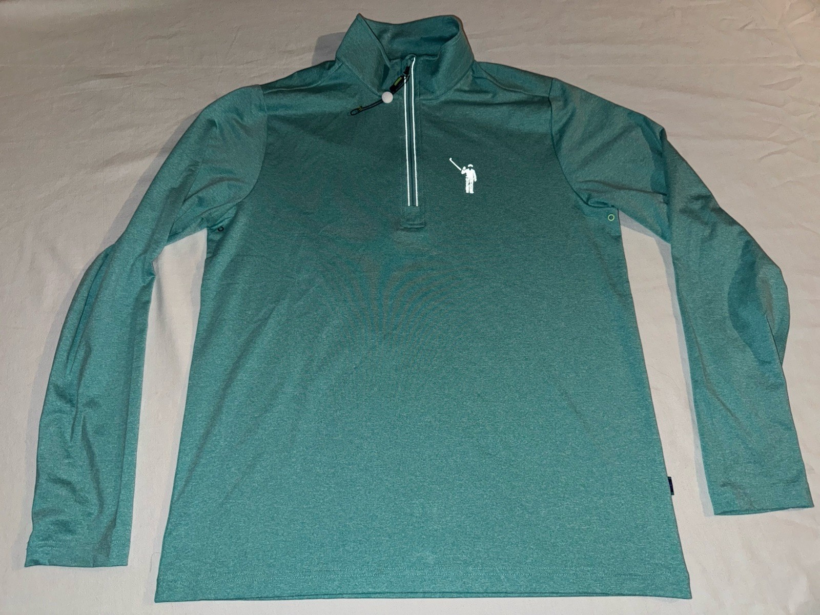 William Murray Shirt Mens Med Green Chip Shot 1/4 Zip Golf Performance Pullover gallery